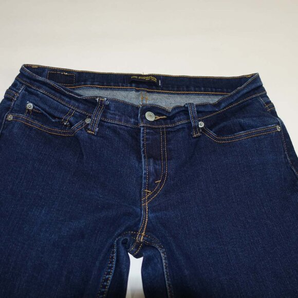 Levi's Women's 524 Too Superlow Skinny Jeans Size 30 Blue Low Rise 30" Inseam - Picture 2 of 6